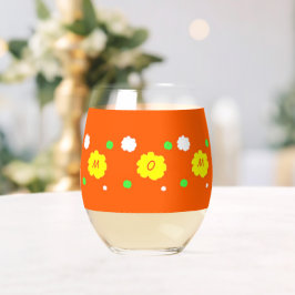 Moederdag Bloemen Moeder Sinaasappel Groen Drinkwa Wijnglas Zonder Voet