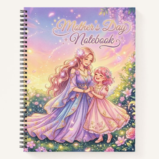 Moederdag bloemen softcover notitieboek (Voorkant)