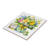Moederdag Bloemen Tegeltje (Zijkant)
