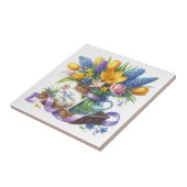 Moederdag Bloemen Tegeltje (Zijkant)