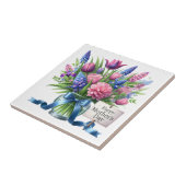 Moederdag Bloemen Tegeltje (Zijkant)