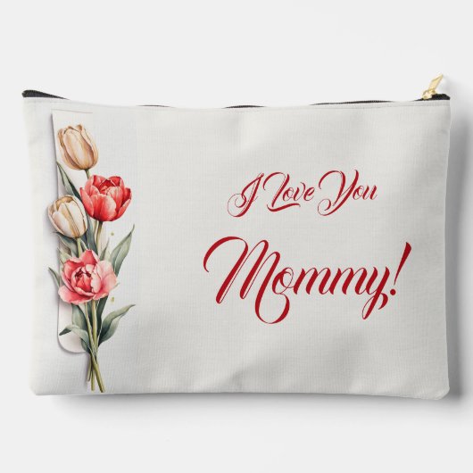 Moederdag Bloemen Tulpen Waterverf Etui (Achterkant)