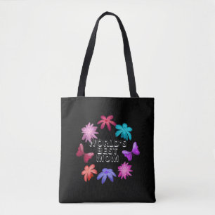Moederdag bloemen vlinder krans Cute Moth World's Tote Bag