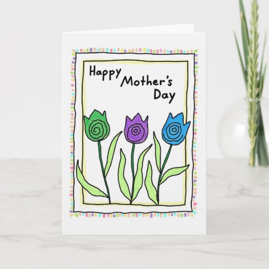 Moederdag Bloemen Voor Vrouw Kaart (Voorkant)