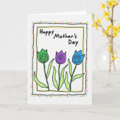 Moederdag Bloemen Voor Vrouw Kaart (Gele Bloem)