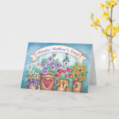 Moederdag-bloemen - Wenskaart Kaart (Gele Bloem)