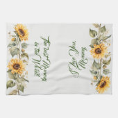 Moederdag Bloemen Zonnebloemen Waterverf Theedoek (Horizontaal)