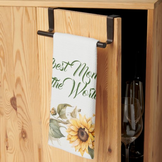 Moederdag Bloemen Zonnebloemen Waterverf Theedoek (Derde Gevouwen)