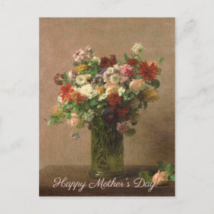Moederdag - Bloemenboeket Franse beeldende kunst Briefkaart