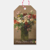 Moederdag - Bloemenboeket | Franse beeldende kunst Cadeaulabel (Achterkant)