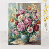 Moederdag Bloemenboeket Kaart (Gele Bloem)