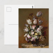 Moederdag - Bloemenboeket | Nederlandse beeldende  Briefkaart (Voorkant / Achterkant)