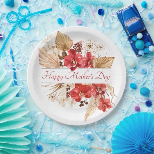 Moederdag Bloemenfeest Papieren Bordje (Feest)