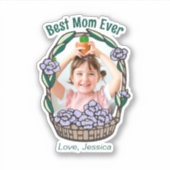 Moederdag Bloemenfoto Sticker (Voorkant)