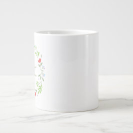 Moederdag bloemengroen superheld moeder grote koffiekop