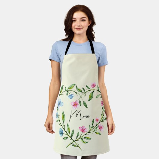 Moederdag bloemenkrans natuurlijke botanische schort (Gedragen)