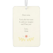 Moederdag bloemenkrans voor de beste mama ooit luchtverfrisser (Achterkant)