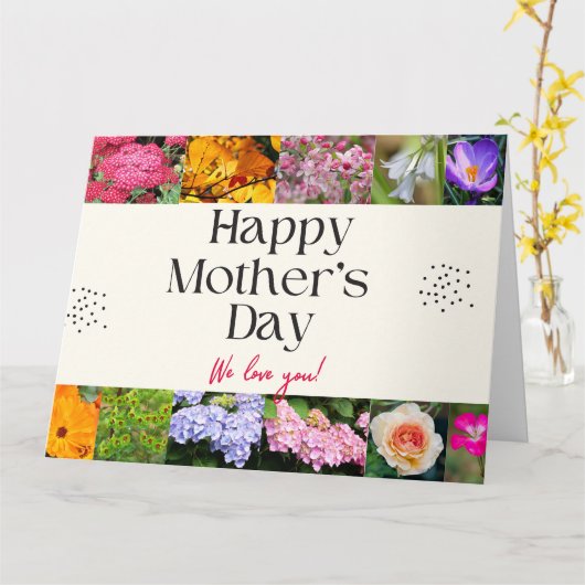 Moederdag bloemenprint kaart (Gele Bloem)