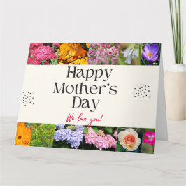 Moederdag bloemenprint kaart