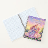 Moederdag Bloemenspiraal Notebook Notitieboek (Binnen)