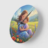 Moederdag Bloemenzoet en Schattige  Ronde Klok (Hoek)