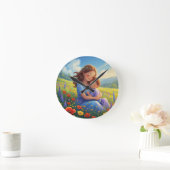 Moederdag Bloemenzoet en Schattige  Ronde Klok (Huis)