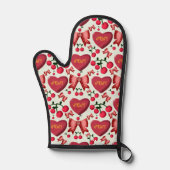 Moederdag bloemhart cadeau ovenwant (Voorkant)