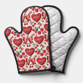 Moederdag bloemhart cadeau ovenwant (Voorkant / Achterkant)
