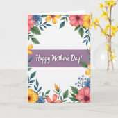 Moederdag Bloemige Oom Kaart (Gele Bloem)