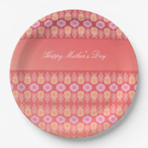 Moederdag bloemige papieren Borden