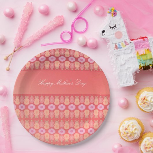 Moederdag bloemige papieren Borden Papieren Bordje (Feest)