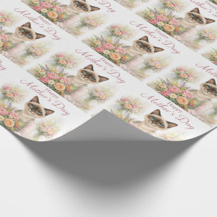 Moederdag Bloemist Kat  Cadeaupapier