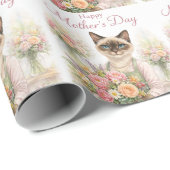 Moederdag Bloemist Kat  Cadeaupapier (Rol Hoek)