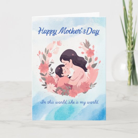 Moederdag bloemkaart kaart (Voorkant)