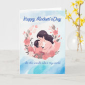 Moederdag bloemkaart kaart (Gele Bloem)
