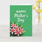 Moederdag bloemkaart kaart (Gele Bloem)