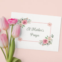 Moederdag bloemkaart met Bijbeltekst