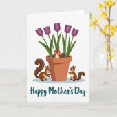 Moederdag bloemkaart voor het bos kaart (Gele Bloem)