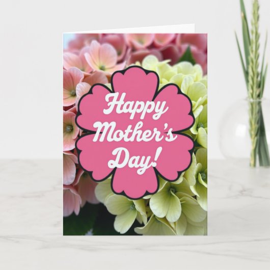 Moederdag bloemkaarthanger kaart (Voorkant)