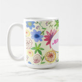 moederdag, bloemmotief koffiemok (Links)