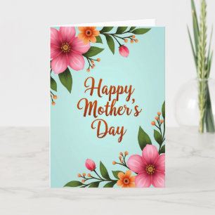 Moederdag Bloemstuk Kunstkaart Kaart