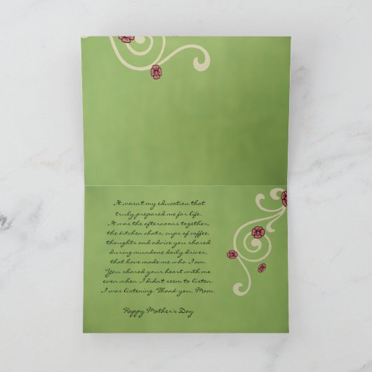 Moederdag bloesems kaart (Binnen)