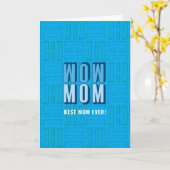 Moederdag blokletterpatroon cadeau kaart (Gele Bloem)