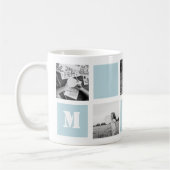 Moederdag Blue 5 Foto's Mok voor moeder collage (Links)