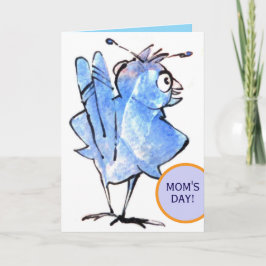 Moederdag Blue Bird #151106 Happy Moederdag Kaart