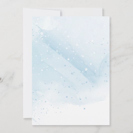 Moederdag Blue Waterverf Brunch Bloemen Kaart (Achterkant)