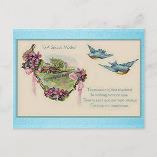  Moederdag Bluebirds Briefkaart