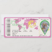 Moederdag Boarding Pass Verrassingsvoucher cadeau Kaart (Voorkant)