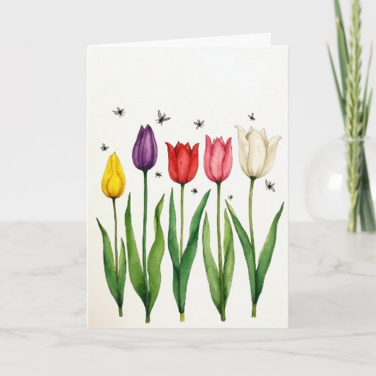 Moederdag boeket dag kaart (Voorkant)