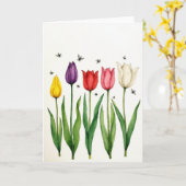 Moederdag boeket dag kaart (Gele Bloem)